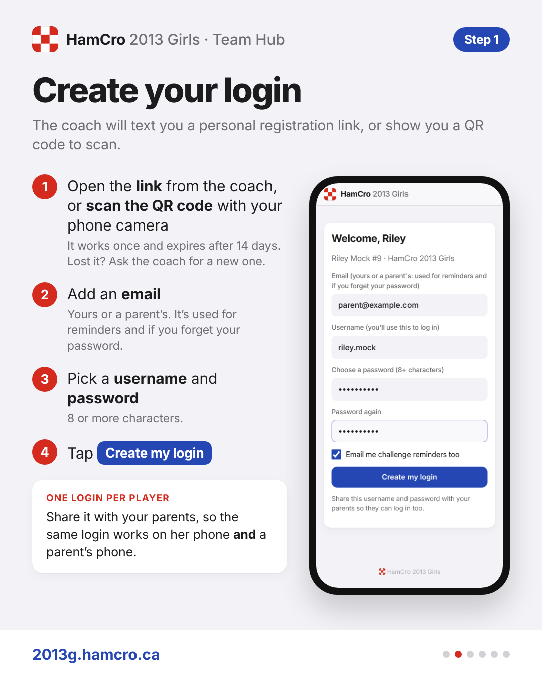 Create your login