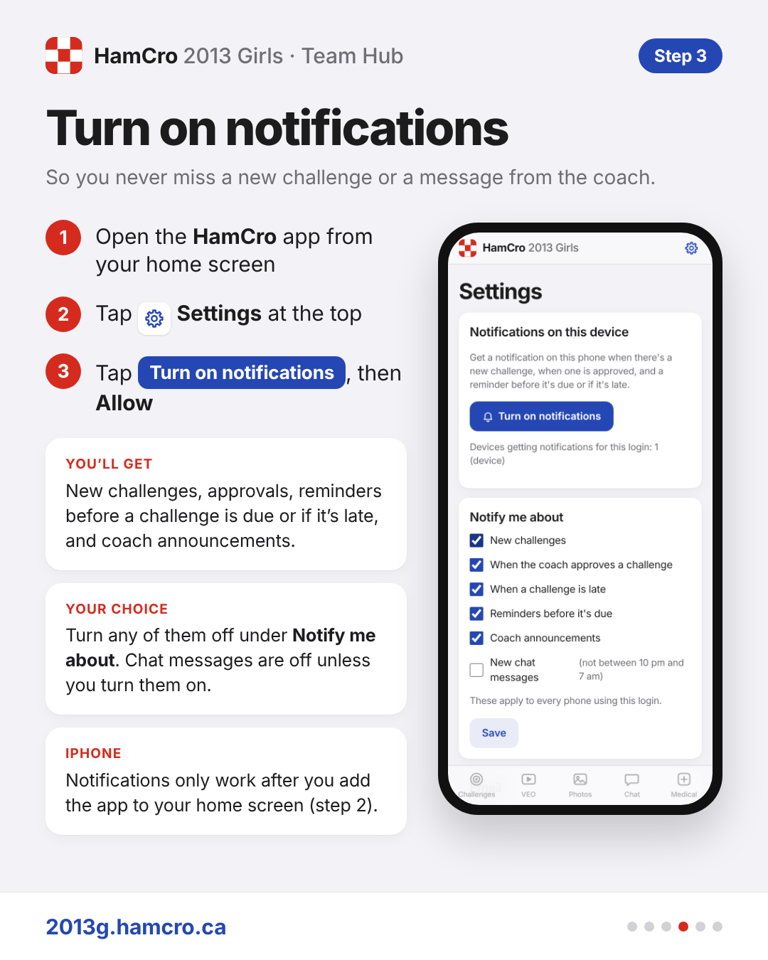 Turn on notifications
